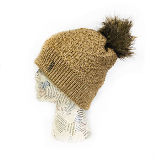 Howler Faux Fur Pom Beanie Sand Dune