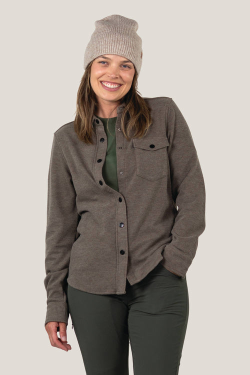 Women's Sherman Fleece Button Up Brown