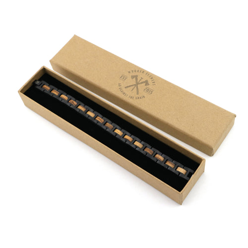 Nero- Wood & Metal Bracelet