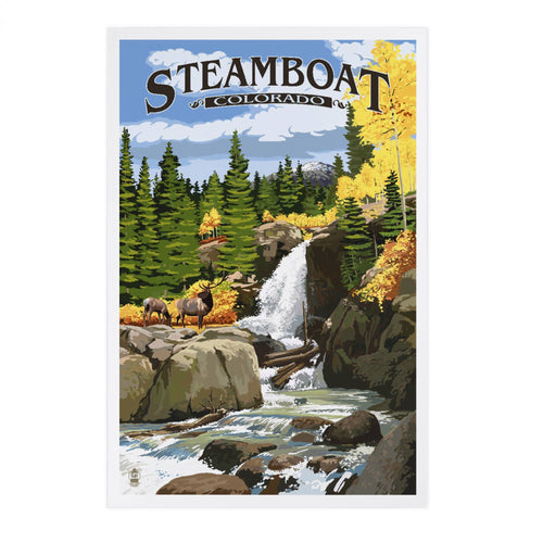 Colorado Postcards Steamboat Waterfall Cardstock