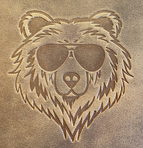 Leather Journal Aviator Bear
