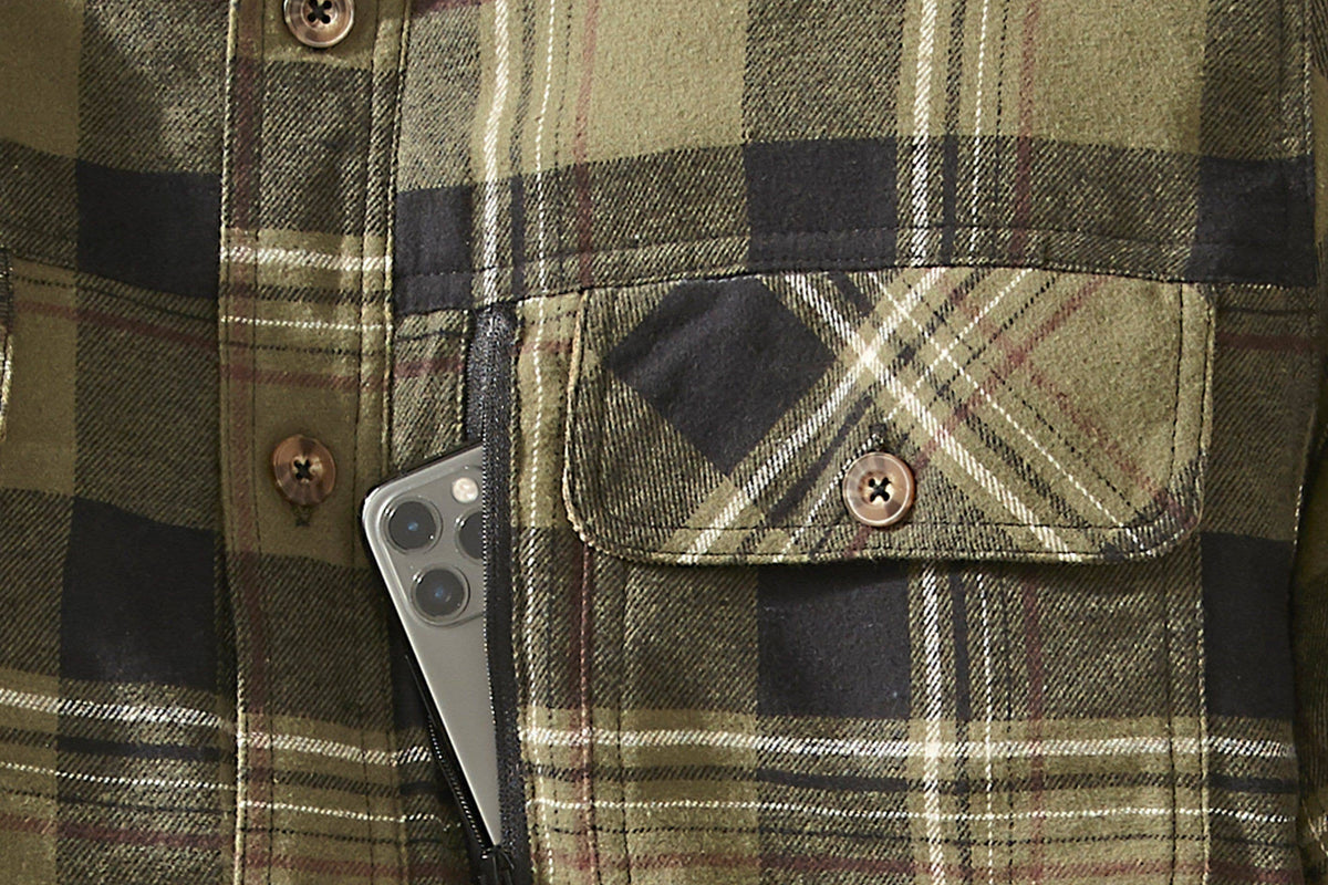 Venado Quilt Lined Brushed Flannel Shirt Jacket