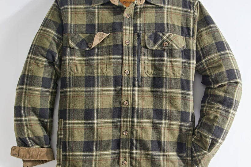 Venado Quilt Lined Brushed Flannel Shirt Jacket