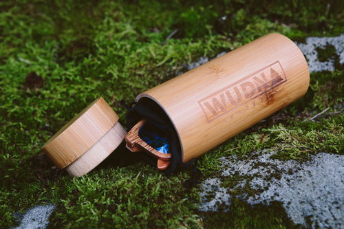 Real Bamboo Wood Silver Framed Classic Aviators by WUDN