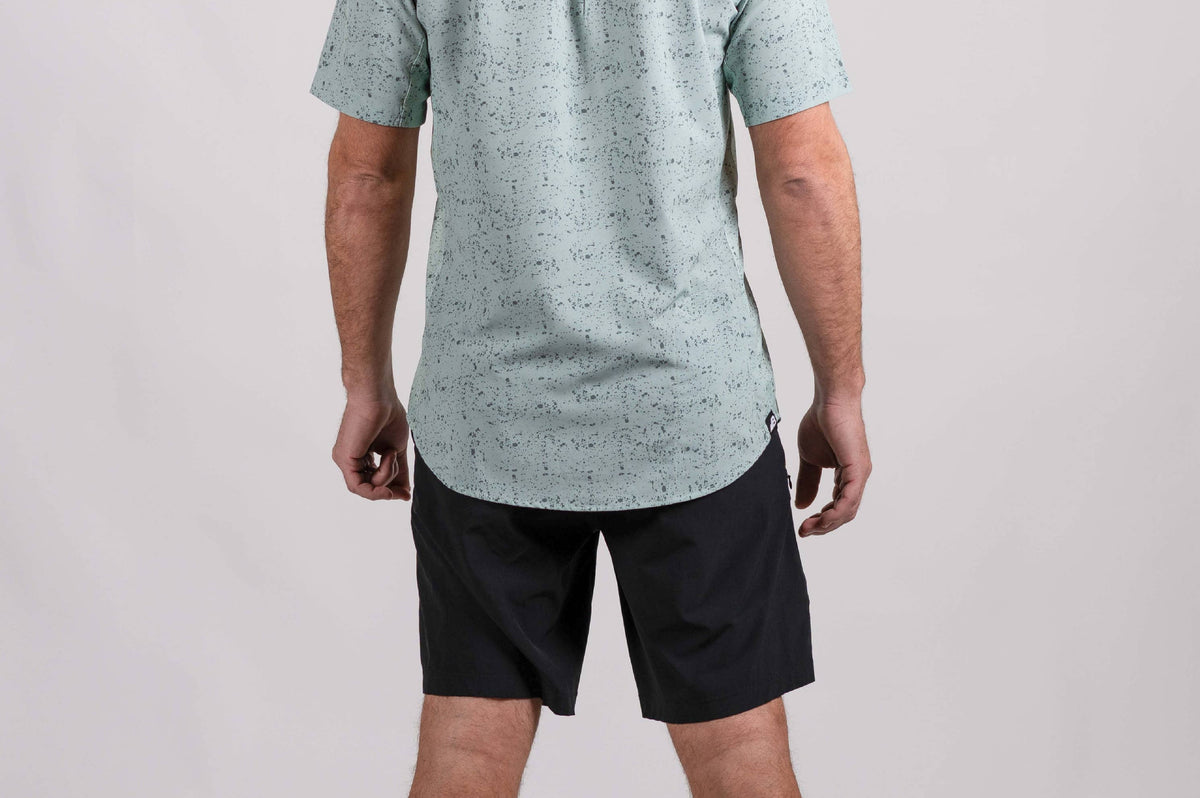 Belong Designs Vista Stretch Button Down Green Loam S