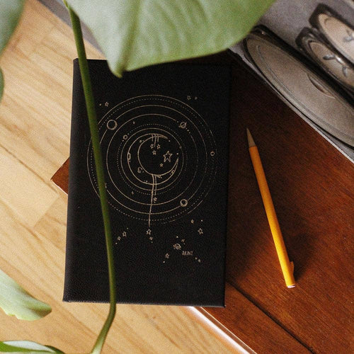 Nature Faux Leather Journals Fly Me to the Moon