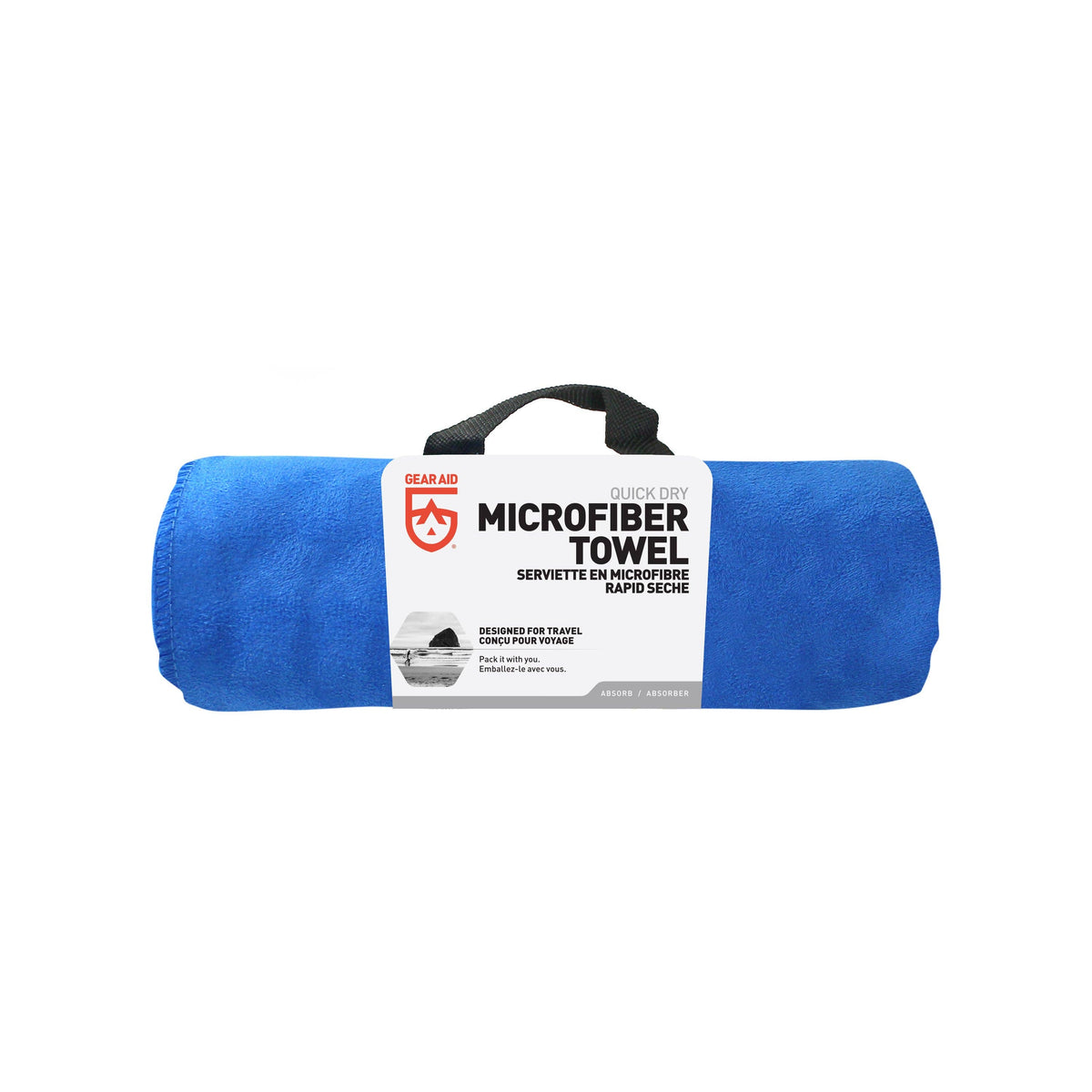GEAR AID Quick Dry Microfiber Towel - With Extra Zippered Pocket
