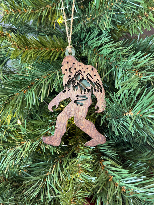 Hand-painted Wooden Ornaments Bigfoot Wood