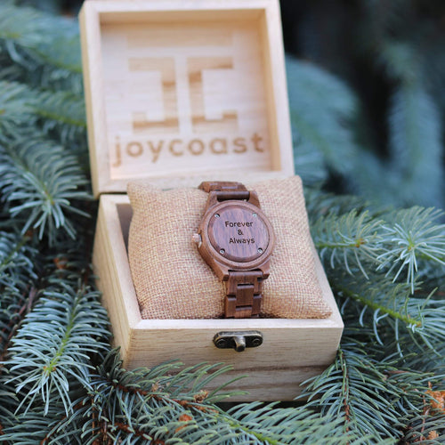 "Am. Walnut" | Wrist Watch - Rose Gold Accents