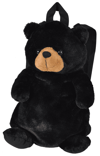 Wild Republic Black Bear Backpack - Stuffed Animal