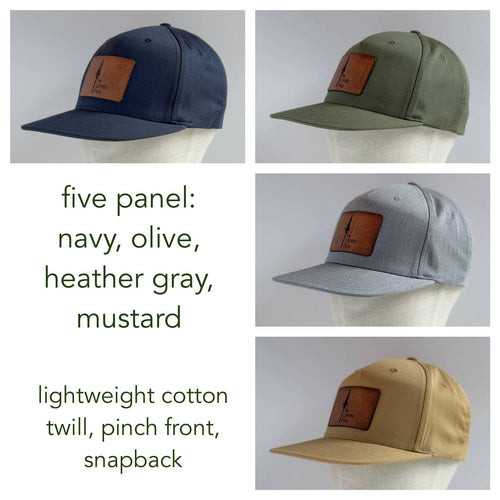 The Great Outdoors | mountain scape leather patch hat