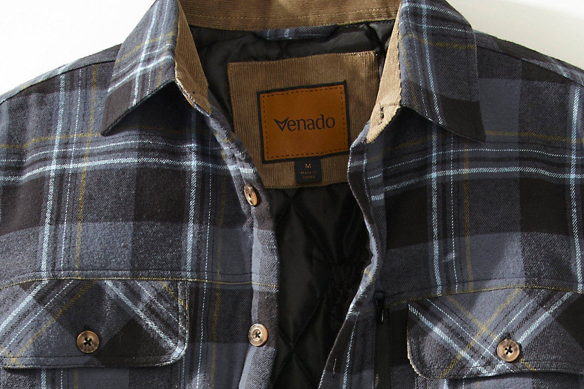 Venado Quilt Lined Brushed Flannel Shirt Jacket