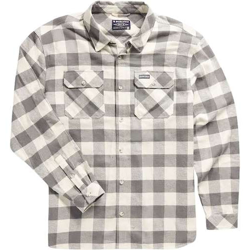 BURLEBO Burlebo Men's Flannel Shirt Grey Buffalo