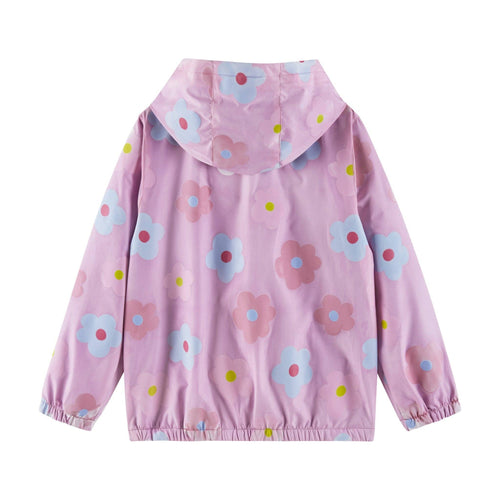Kids (3-8) Color Change Raincoat | Pink Flower