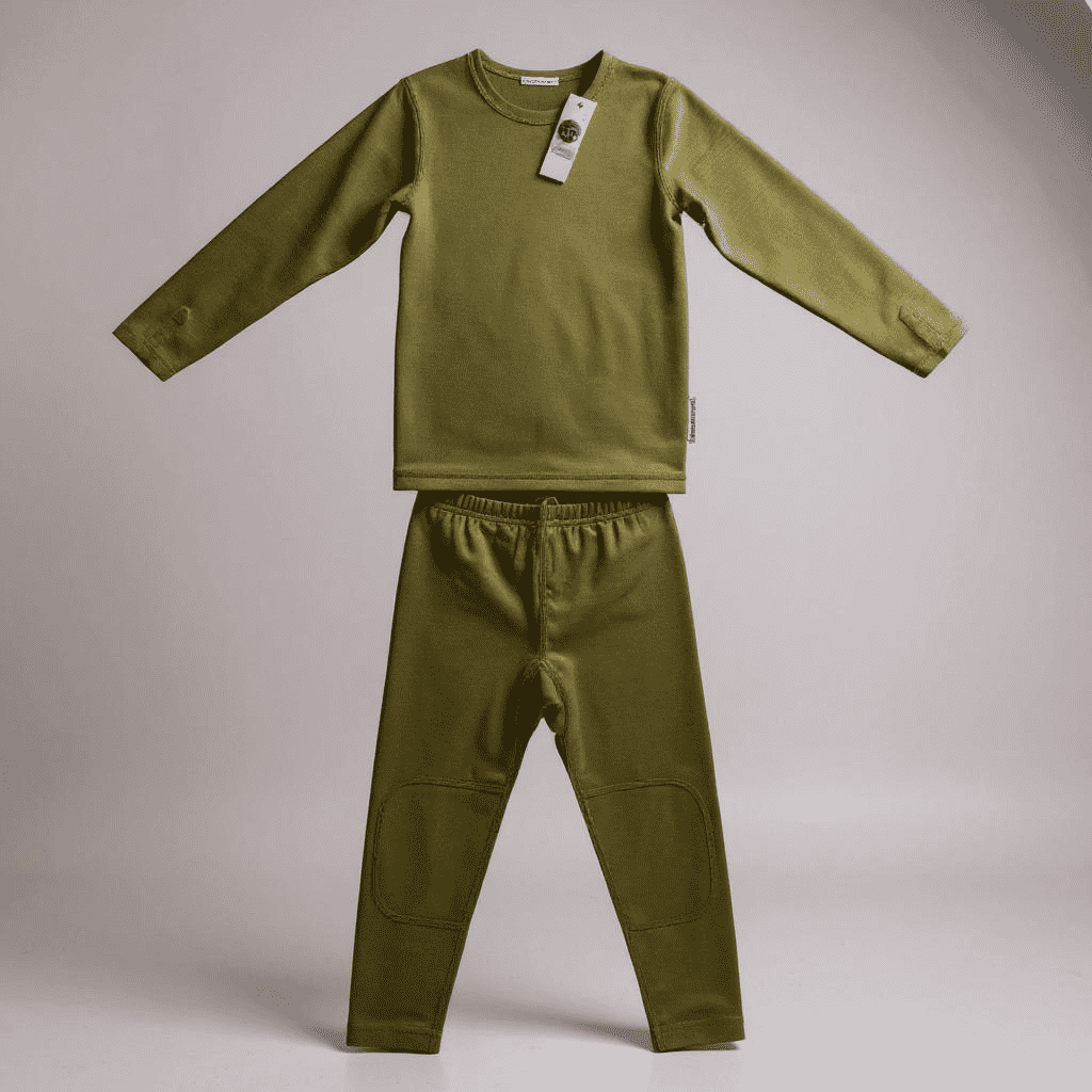 Keep the Littles Wild Kids Merino Baselayer Long Sleeve Sage