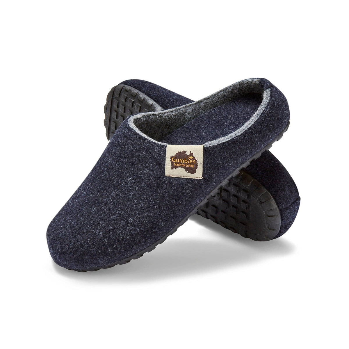 Gumbies Outback Low Slippers Navy & Grey US9 MEN 10 WOM