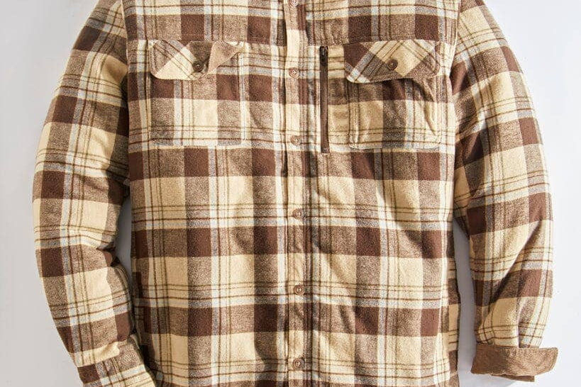 Venado Quilt Lined Brushed Flannel Shirt Jacket