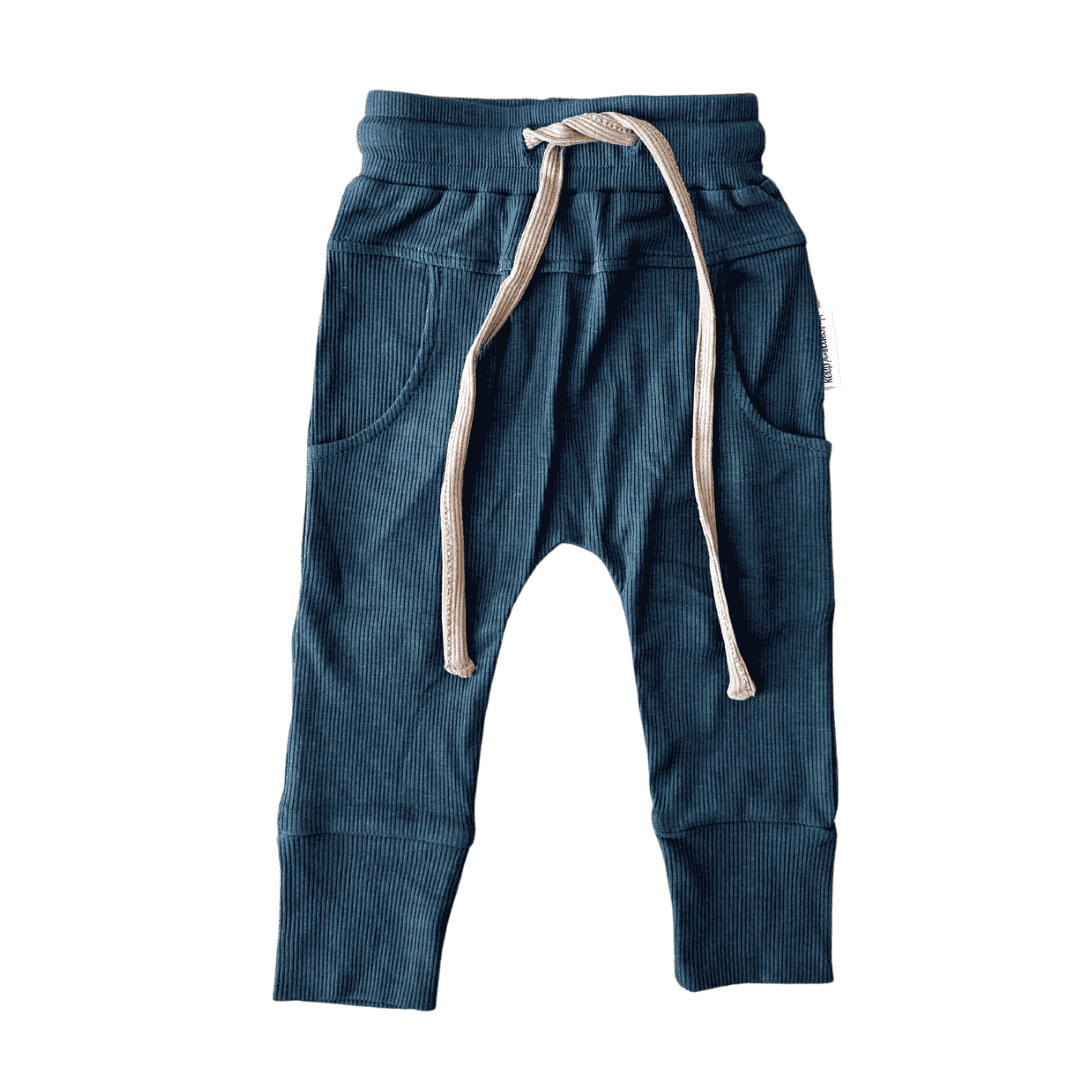 Keep the Littles Wild Ribbed bamboo joggers 5T