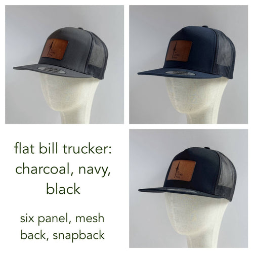The Great Outdoors | mountain scape leather patch hat