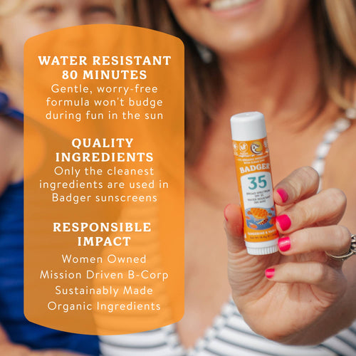Badger Kids Mineral Sunscreen Face Stick SPF 35, 12ct