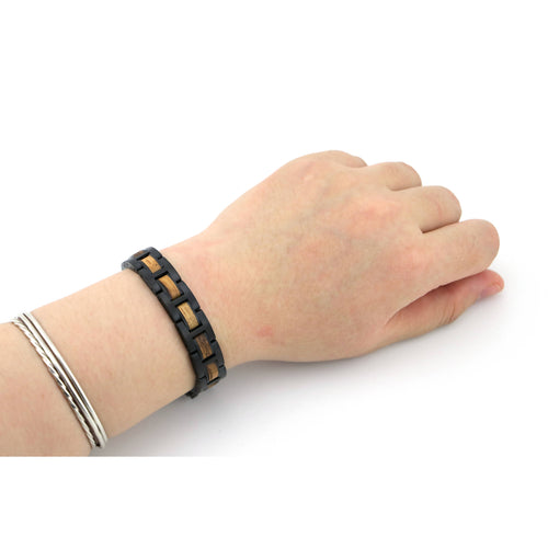 Nero- Wood & Metal Bracelet