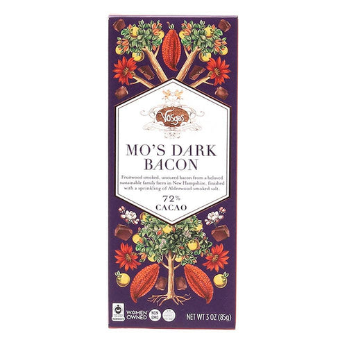 Gourmet Chocolate Bar Mo's Dark Chocolate w Smoked Bacon & Salt 72%