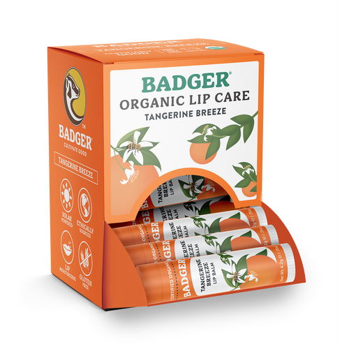 Badger Tangerine Breeze Classic Lip Balm, Bright & Cheerful