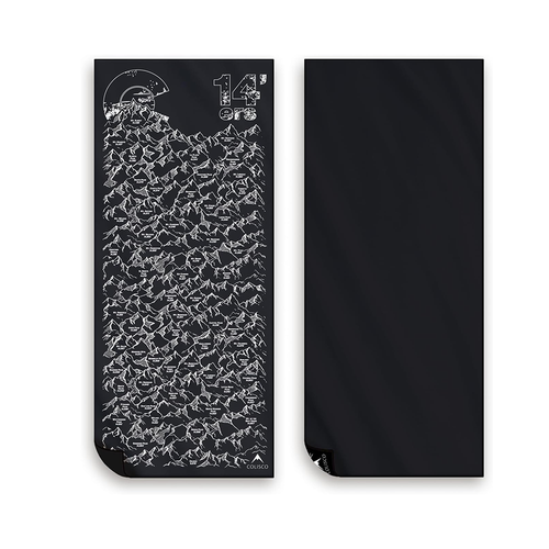 Colorado Eco-performance Towel Colorado 14’ers - Black Large - 72”x30"