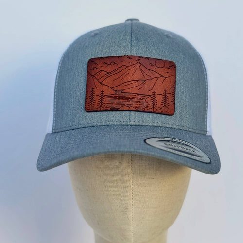 Rivers & Ridges | mountain scape leather patch hat