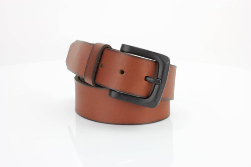 Classic Leather Belt with Fine Stitching and Logo - ABB 010