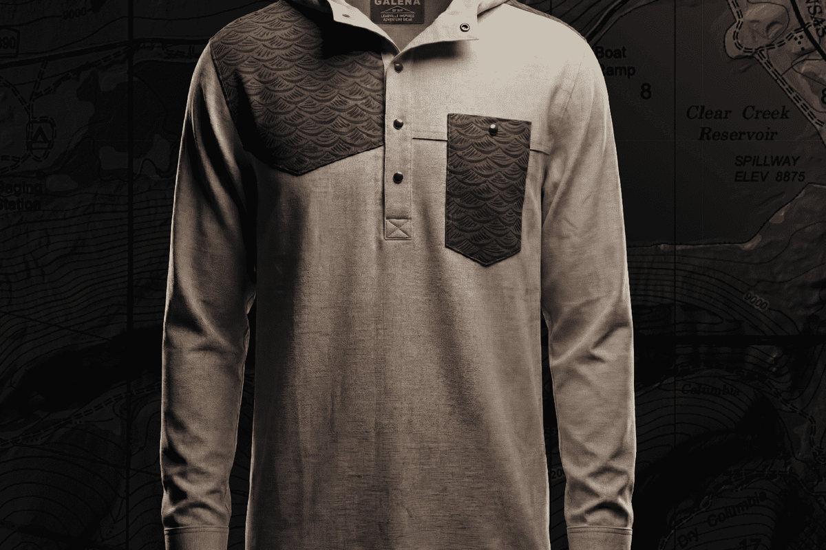 Galena Low Tide Stretch Linen Sun Shirt Linen Body & Wave Contrast
