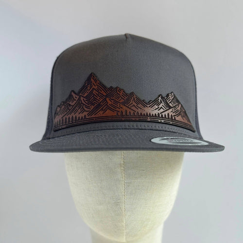 Home On The Range | mountain range leather patch hat