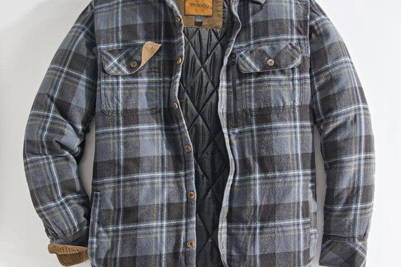 Venado Quilt Lined Brushed Flannel Shirt Jacket
