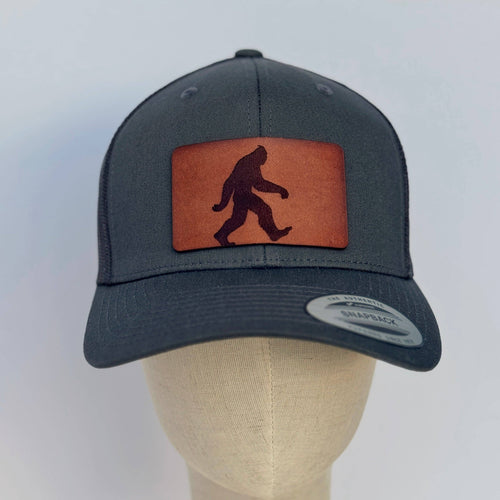 Sasquatch | bigfoot leather patch hat