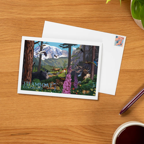 GREETING CARD Steamboat, Colorado, Wildlife Utopia