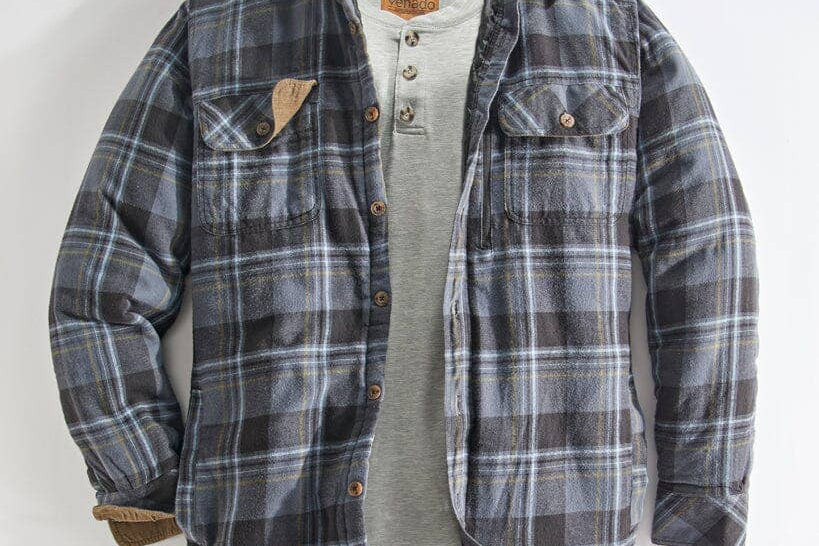 Venado Quilt Lined Brushed Flannel Shirt Jacket