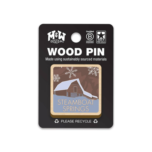 Steamboat Springs, Colorado - Wood Pin