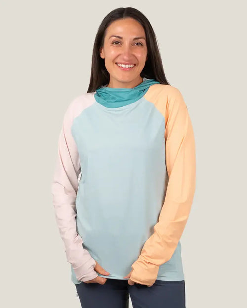 Women's Recycled Ascent UPF50 Sun Hoodie Morning Light