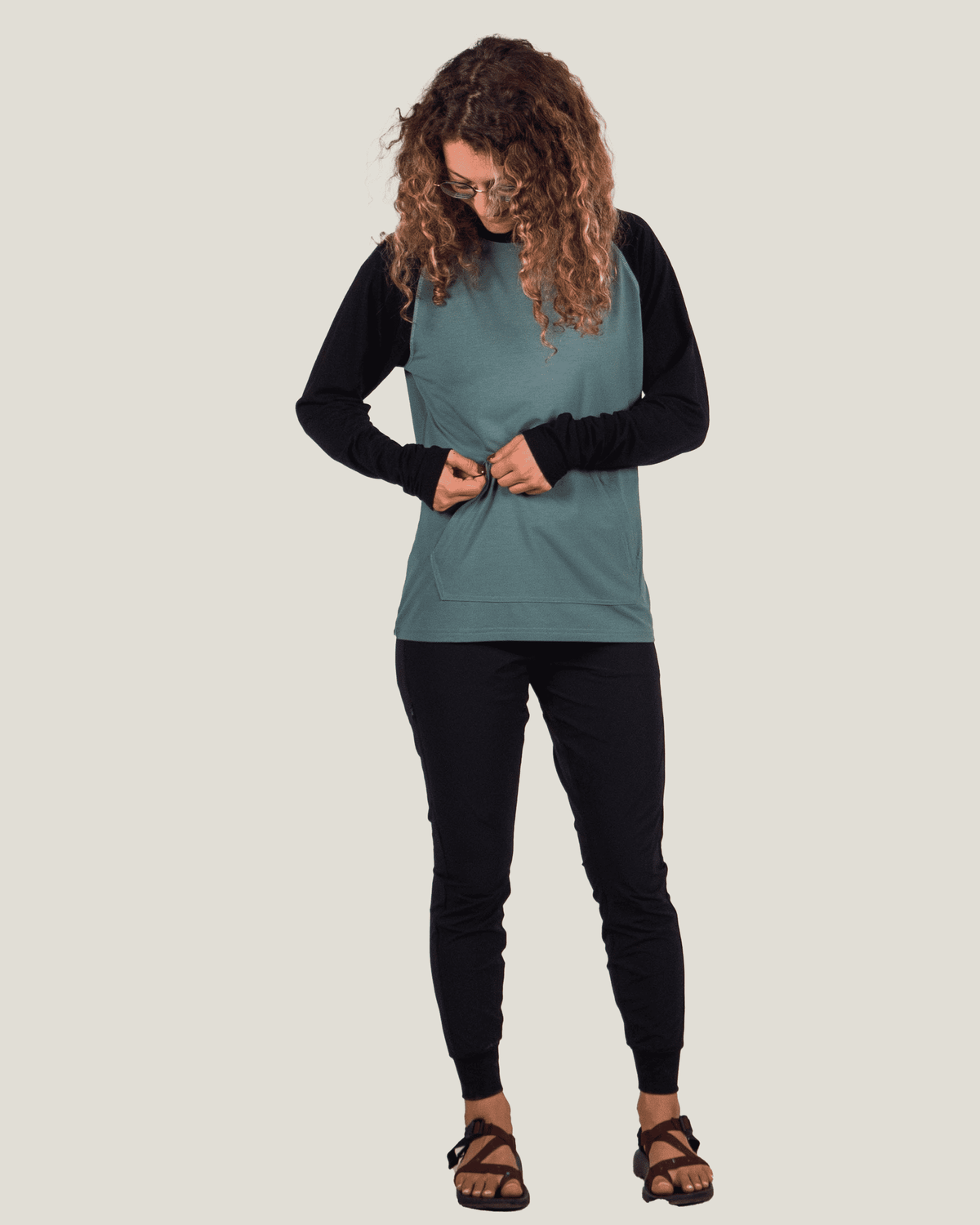 Belong Designs Women's Traverse Tek Hoodie Green Block