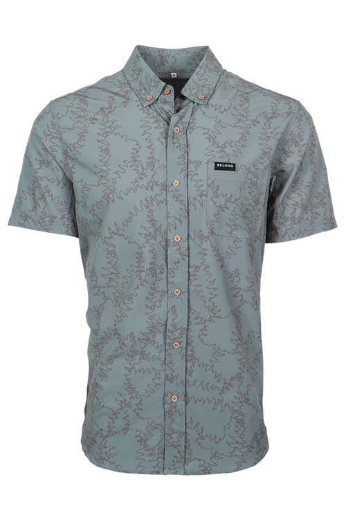 Vista Stretch Button Down Piney Green