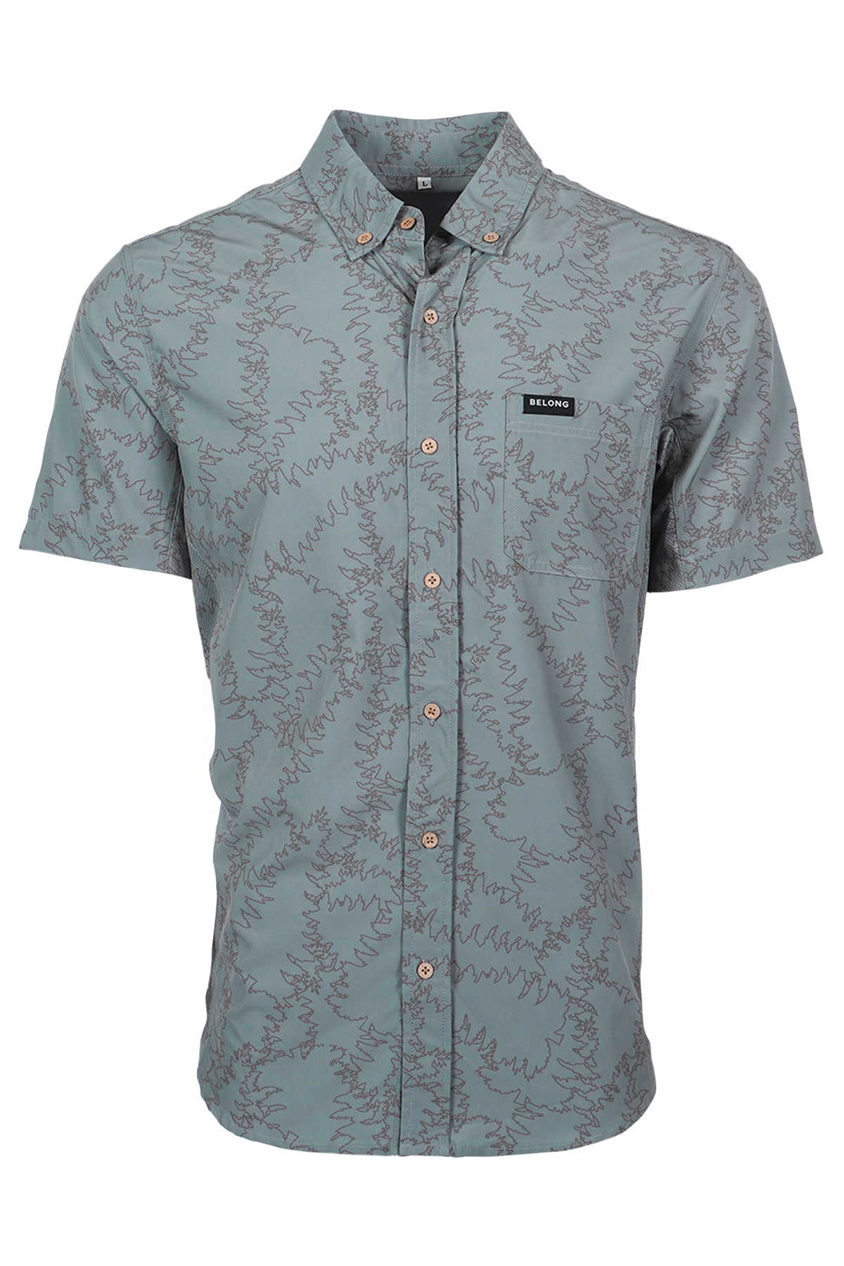 Vista Stretch Button Down Piney Green