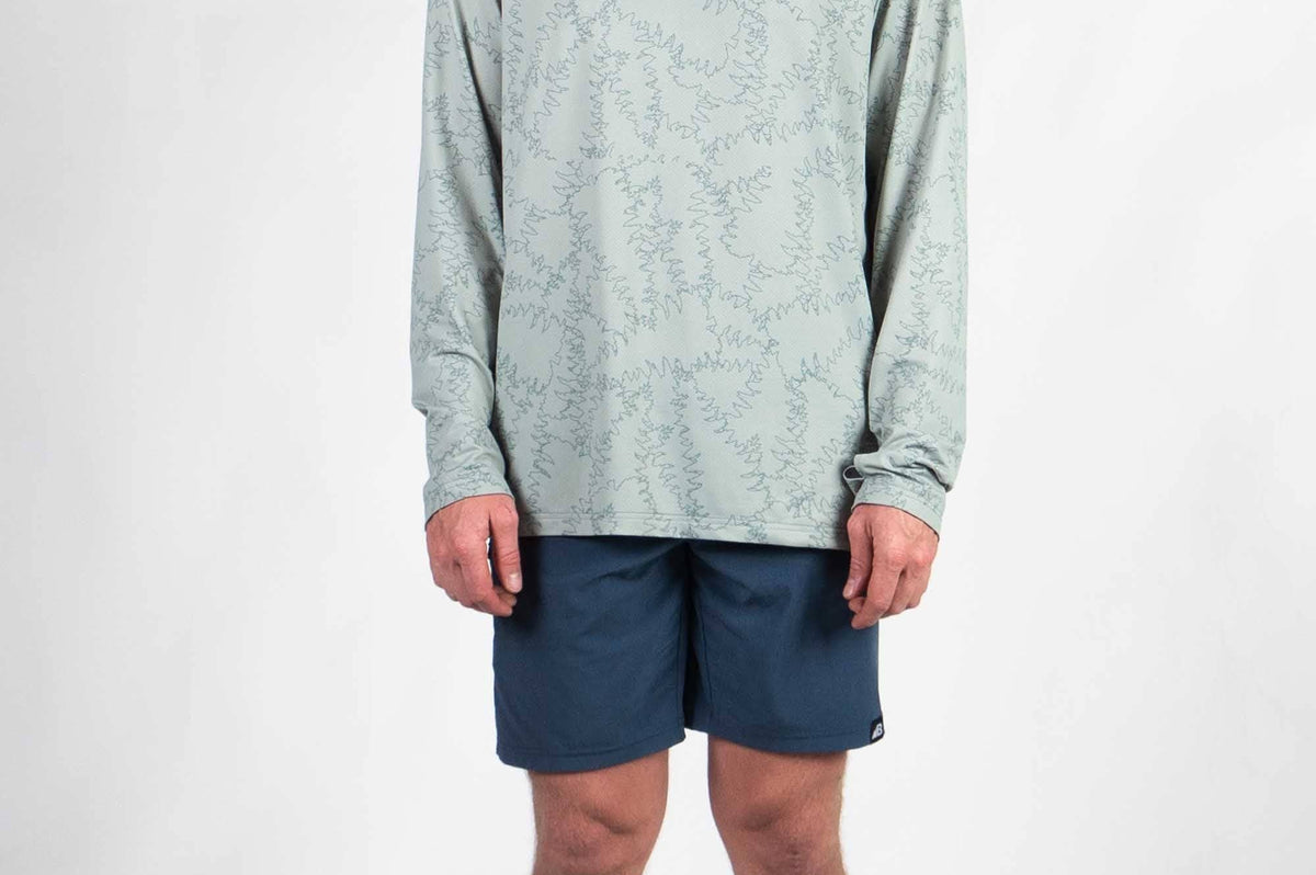 Belong Designs Men's Ascent Sun Hoodie Teal Piney