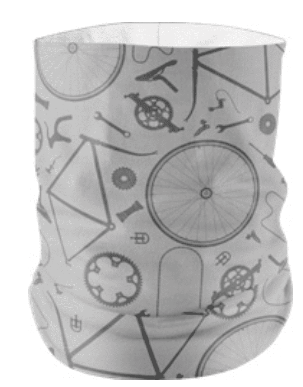 Mountain and Company Versatile Head Gaiter (Necker, Buff) with Pocket Bike Parts