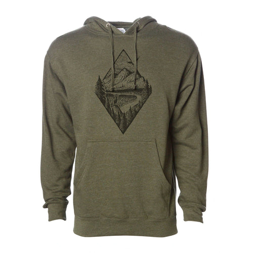 River Mountain Forest Hoodie Small