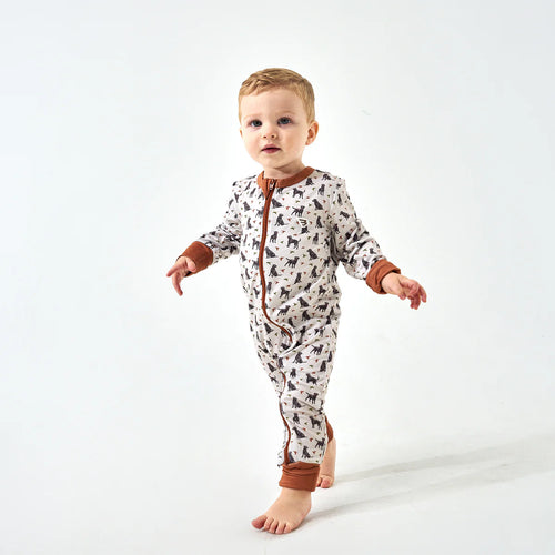 Newborn Performance onsie Performance Polo Ducks And Dogs