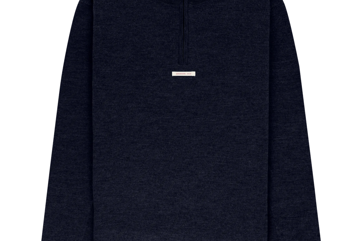 Amundsen Men's Boiled Half Zip 12GG Faded Navy