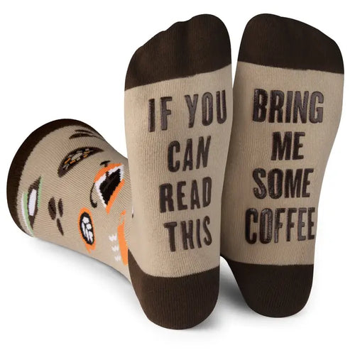 Fun Socks Bring Me Some Coffee