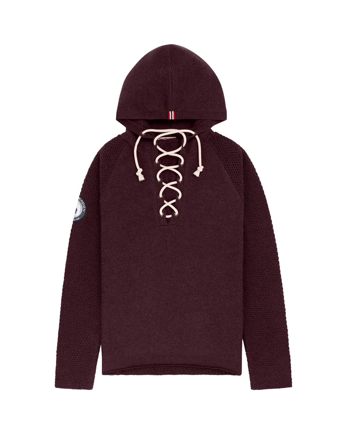 Laced Boiled Hoodie Heather Burgundy