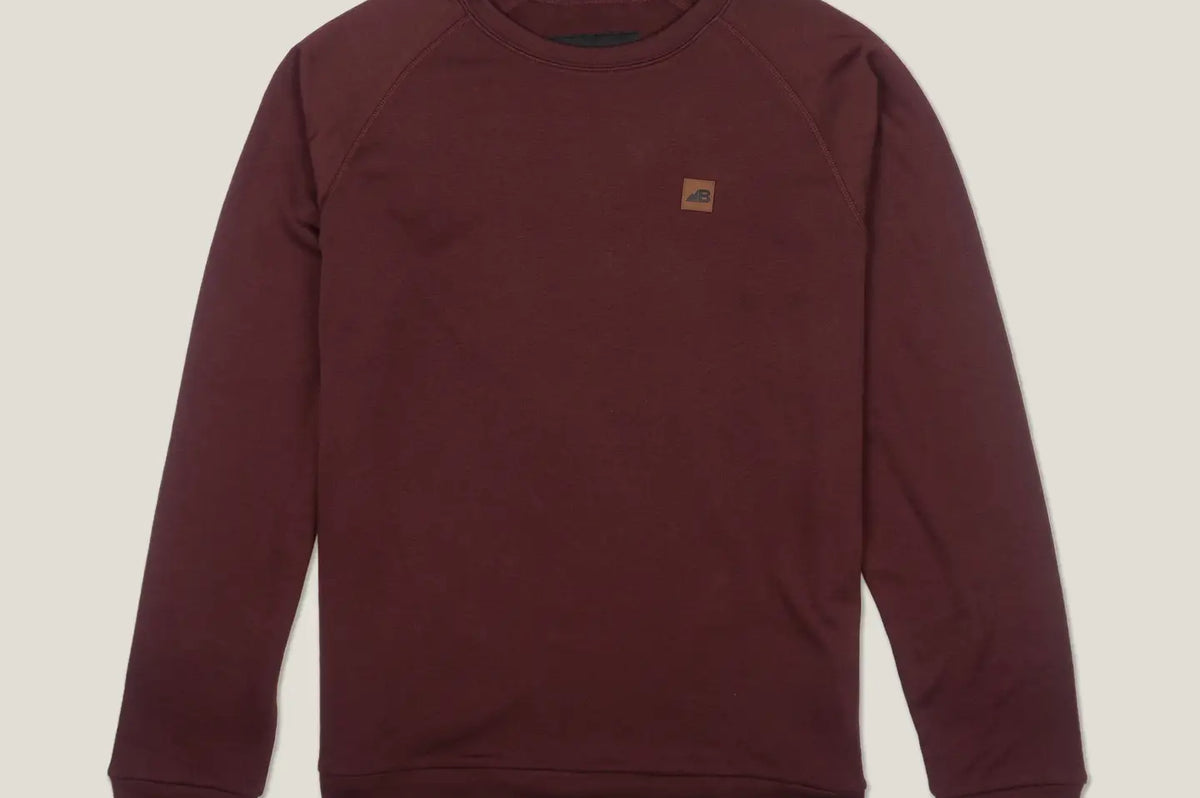 Belong Designs Men's Powell Fleece Crewneck Burgundy