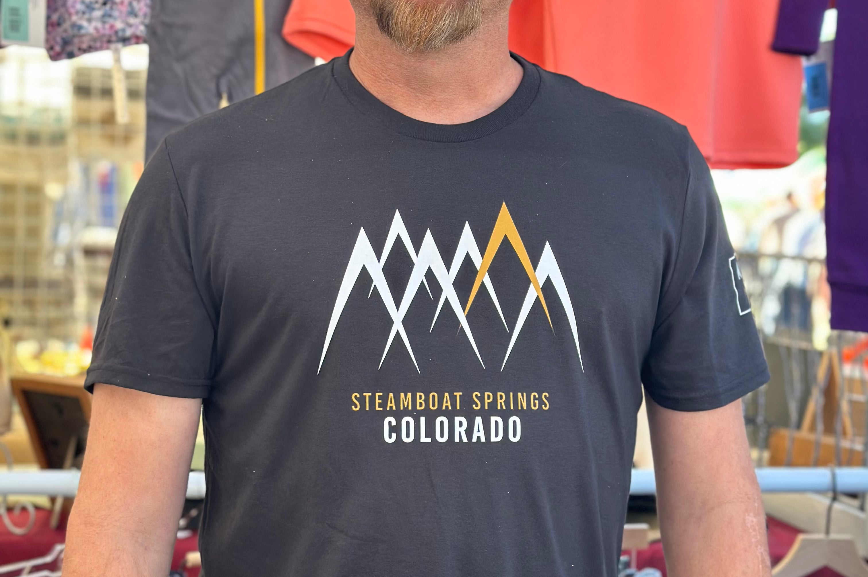 Mountain and Company Steamboat Graphic Short Sleeve (Unisex) Black